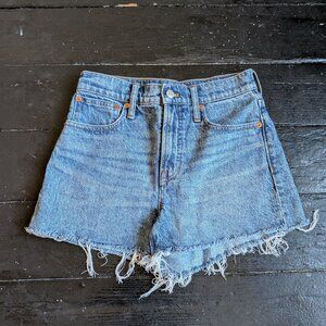 madewell the perfect jean shorts in medium wash (26)